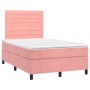 Box spring bed with pink velvet mattress 120x200 cm by , Beds and slatted bases - Ref: Foro24-3143078, Price: 416,11 €, Disco...