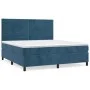 Cama box spring con colchón terciopelo azul oscuro 180x200 cm de , Camas y somieres - Ref: Foro24-3143101, Precio: 596,24 €, ...