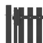Puerta de valla del jardín de acero gris antracita 1x1,25 cm