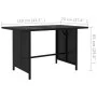Mesa de jardín de ratán sintético negro 110x70x65 cm de , Sofás modulares de exterior - Ref: Foro24-313511, Precio: 98,39 €, ...