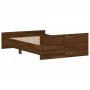 Bed frame with brown oak headboard and footboard 120x190 cm by , Beds and slatted bases - Ref: Foro24-3203781, Price: 149,41 ...