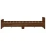 Bed frame with brown oak headboard and footboard 135x190cm by , Beds and slatted bases - Ref: Foro24-3203795, Price: 137,30 €...