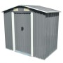 Metall-Gartenhaus 204x132x186 cm grau von vidaXL, Schuppen - Ref: Foro24-42983, Preis: 217,40 €, Rabatt: %