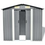 Caseta de jardín de metal 204x132x186 cm gris de vidaXL, Cobertizos - Ref: Foro24-42983, Precio: 217,40 €, Descuento: %