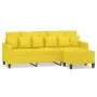 3-Sitzer-Sofa mit hellgelbem Stoffhocker 180 cm von , Sofas - Ref: Foro24-3201094, Preis: 293,88 €, Rabatt: %
