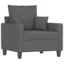 Armchair with stool dark gray fabric 60 cm by , Sofas - Ref: Foro24-3201082, Price: 184,97 €, Discount: %