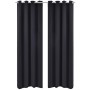 Verdunkelungsvorhang mit Metallösen 270x245 cm schwarz von vidaXL, Vorhänge und Gardinen - Ref: Foro24-132203, Preis: 39,71 €...
