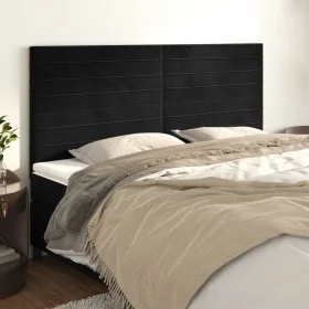 Kopfteile 4 Einheiten aus schwarzem Samt 100x5x78/88 cm von , Kopf- und Fußteile - Ref: Foro24-3116540, Preis: 94,14 €, Rabat...