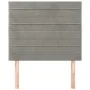 Headboards 2 units of light gray velvet 100x5x78/88 cm by , Headboards and footboards - Ref: Foro24-3116514, Price: 48,79 €, ...