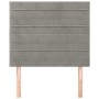 Kopfteile 2 Einheiten aus hellgrauem Samt 100x5x78/88 cm von , Kopf- und Fußteile - Ref: Foro24-3116514, Preis: 49,36 €, Raba...