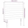 Headboards 2 units of light gray velvet 100x5x78/88 cm by , Headboards and footboards - Ref: Foro24-3116514, Price: 48,79 €, ...