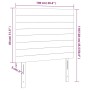Kopfteile 2 Einheiten aus hellgrauem Samt 100x5x78/88 cm von , Kopf- und Fußteile - Ref: Foro24-3116514, Preis: 49,36 €, Raba...