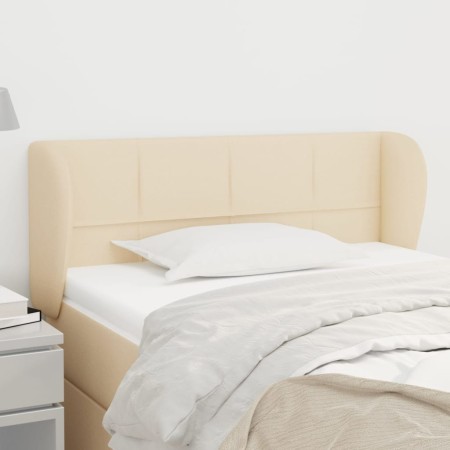 Cabecero de tela color crema 93x23x78/88 cm de , Cabeceros y pies de cama - Ref: Foro24-3117131, Precio: 54,14 €, Descuento: %