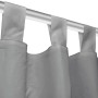 Mikrosatin-Vorhänge mit Schlaufen, 2 Einheiten, 140 x 225 cm, Grau von vidaXL, Vorhänge und Gardinen - Ref: Foro24-132214, Pr...