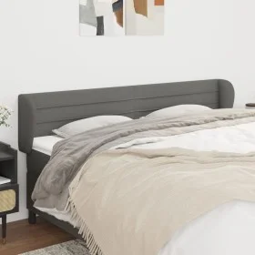 Kopfteil aus dunkelgrauem Stoff, 203 x 23 x 78/88 cm von , Kopf- und Fußteile - Ref: Foro24-3117307, Preis: 76,19 €, Rabatt: %