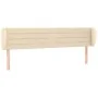 Cabecero de tela color crema 203x23x78/88 cm de , Cabeceros y pies de cama - Ref: Foro24-3117311, Precio: 91,21 €, Descuento: %