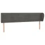 Kopfteil aus dunkelgrauem Samt, 203 x 23 x 78/88 cm von , Kopf- und Fußteile - Ref: Foro24-3117351, Preis: 60,17 €, Rabatt: %