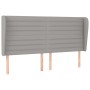 Kopfteil mit hellgrauen Stoffohren 203x23x118/128 cm von , Kopf- und Fußteile - Ref: Foro24-3118118, Preis: 113,57 €, Rabatt: %