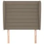 Headboard with ears in taupe gray fabric 93x23x118/128 cm by , Headboards and footboards - Ref: Foro24-3118082, Price: 81,09 ...