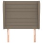 Kopfteil mit Ohren aus taupegrauem Stoff 93x23x118/128 cm von , Kopf- und Fußteile - Ref: Foro24-3118082, Preis: 86,89 €, Rab...