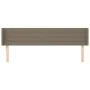Taupe gray fabric headboard 183x16x78/88 cm by , Headboards and footboards - Ref: Foro24-3118926, Price: 76,71 €, Discount: %