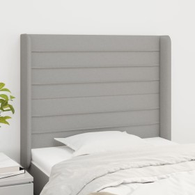 Cabecero con orejas de tela gris claro 93x16x118/128 cm de , Cabeceros y pies de cama - Ref: Foro24-3119702, Precio: 70,25 €,...