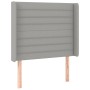 Kopfteil mit hellgrauen Stoffohren 93x16x118/128 cm von , Kopf- und Fußteile - Ref: Foro24-3119702, Preis: 70,25 €, Rabatt: %