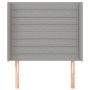 Kopfteil mit hellgrauen Stoffohren 93x16x118/128 cm von , Kopf- und Fußteile - Ref: Foro24-3119702, Preis: 70,25 €, Rabatt: %