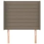 Headboard with ears in taupe gray fabric 103x16x118/128 cm by , Headboards and footboards - Ref: Foro24-3119714, Price: 70,12...