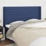Headboard with blue fabric ears 183x16x118/128 cm by , Headboards and footboards - Ref: Foro24-3119740, Price: 122,32 €, Disc...