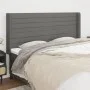 Cabecero con orejas de tela gris oscuro 183x16x118/128 cm de , Cabeceros y pies de cama - Ref: Foro24-3119735, Precio: 109,87...