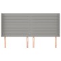 Headboard with light gray fabric ears 203x16x118/128 cm by , Headboards and footboards - Ref: Foro24-3119742, Price: 107,41 €...