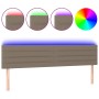 Kopfteil mit LED aus taupegrauem Stoff 180x5x78/88 cm von , Kopf- und Fußteile - Ref: Foro24-3121770, Preis: 73,82 €, Rabatt: %