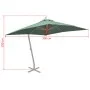 Hängeschirm mit Aluminiumstange 300x300 cm grün von vidaXL, Sonnenschirme - Ref: Foro24-42973, Preis: 226,60 €, Rabatt: %