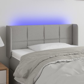 Light gray fabric headboard with LED 93x16x78/88 cm by , Headboards and footboards - Ref: Foro24-3123218, Price: 53,36 €, Dis...