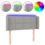 Light gray fabric headboard with LED 93x16x78/88 cm by , Headboards and footboards - Ref: Foro24-3123218, Price: 55,45 €, Dis...