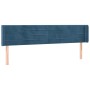 Dark blue velvet headboard with LED 203x16x78/88 cm by , Headboards and footboards - Ref: Foro24-3123446, Price: 73,48 €, Dis...