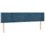 Dark blue velvet headboard with LED 203x16x78/88 cm by , Headboards and footboards - Ref: Foro24-3123446, Price: 72,07 €, Dis...