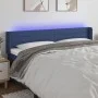 Cabecero con LED de tela azul 183x16x78/88 cm de , Cabeceros y pies de cama - Ref: Foro24-3123396, Precio: 75,23 €, Descuento: %