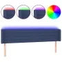 Blue fabric headboard with LED 183x16x78/88 cm by , Headboards and footboards - Ref: Foro24-3123396, Price: 75,52 €, Discount: %