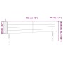 Blue fabric headboard with LED 183x16x78/88 cm by , Headboards and footboards - Ref: Foro24-3123396, Price: 76,42 €, Discount: %