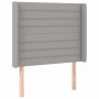 Hellgraues Stoffkopfteil mit LED 93x16x118/128 cm von , Kopf- und Fußteile - Ref: Foro24-3124170, Preis: 76,47 €, Rabatt: %