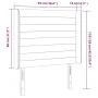 Light gray fabric headboard with LED 93x16x118/128 cm by , Headboards and footboards - Ref: Foro24-3124170, Price: 77,65 €, D...