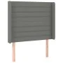 Dark gray fabric headboard with LED103x16x118/128 cm by , Headboards and footboards - Ref: Foro24-3124179, Price: 80,22 €, Di...
