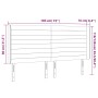 Dunkelgraues Stoffkopfteil mit LED 183x16x118/128 cm von , Kopf- und Fußteile - Ref: Foro24-3124203, Preis: 117,90 €, Rabatt: %