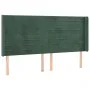 Dunkelgrünes Samtkopfteil mit LED 203x16x118/128 cm von , Kopf- und Fußteile - Ref: Foro24-3124257, Preis: 137,95 €, Rabatt: %