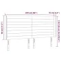 Dunkelgrünes Samtkopfteil mit LED 203x16x118/128 cm von , Kopf- und Fußteile - Ref: Foro24-3124257, Preis: 137,95 €, Rabatt: %