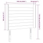 LED-Kopfteil aus dunkelblauem Samt, 103 x 16 x 118/128 cm von , Kopf- und Fußteile - Ref: Foro24-3124234, Preis: 78,49 €, Rab...