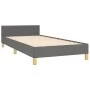Dark gray fabric bed frame with headboard 90x190 cm by , Beds and slatted bases - Ref: Foro24-3125099, Price: 144,86 €, Disco...