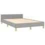 Light gray fabric bed frame with headboard 120x200 cm by , Beds and slatted bases - Ref: Foro24-3125122, Price: 160,89 €, Dis...